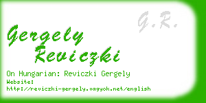 gergely reviczki business card